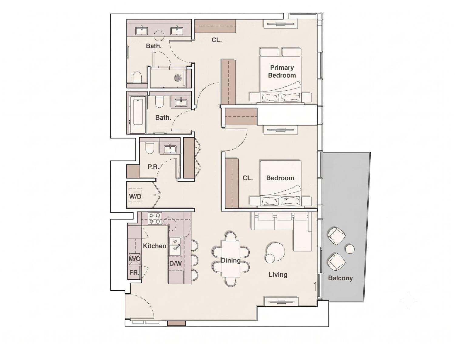Mercer House - 2 Odalı Daire - Uptown Dubai’de Metro Yakınında Lüks Konutlar