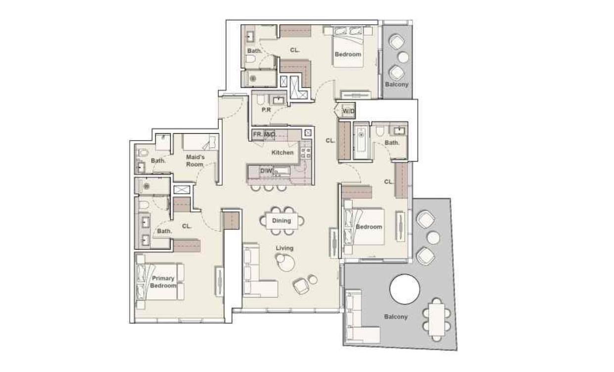 Mercer House - 3 Bedroom Apartment - Luxury Residences Near the Metro in Uptown Dubai