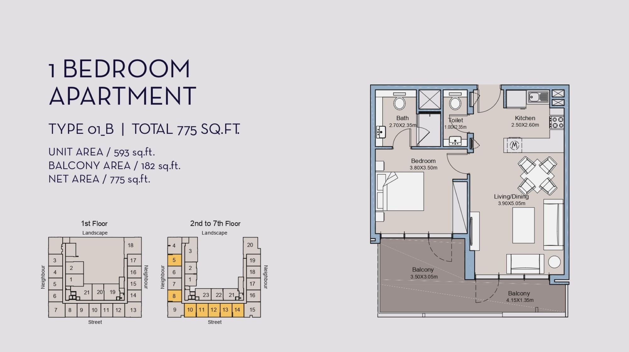 Millennium Talia Residences -1 Bedroom Apartment