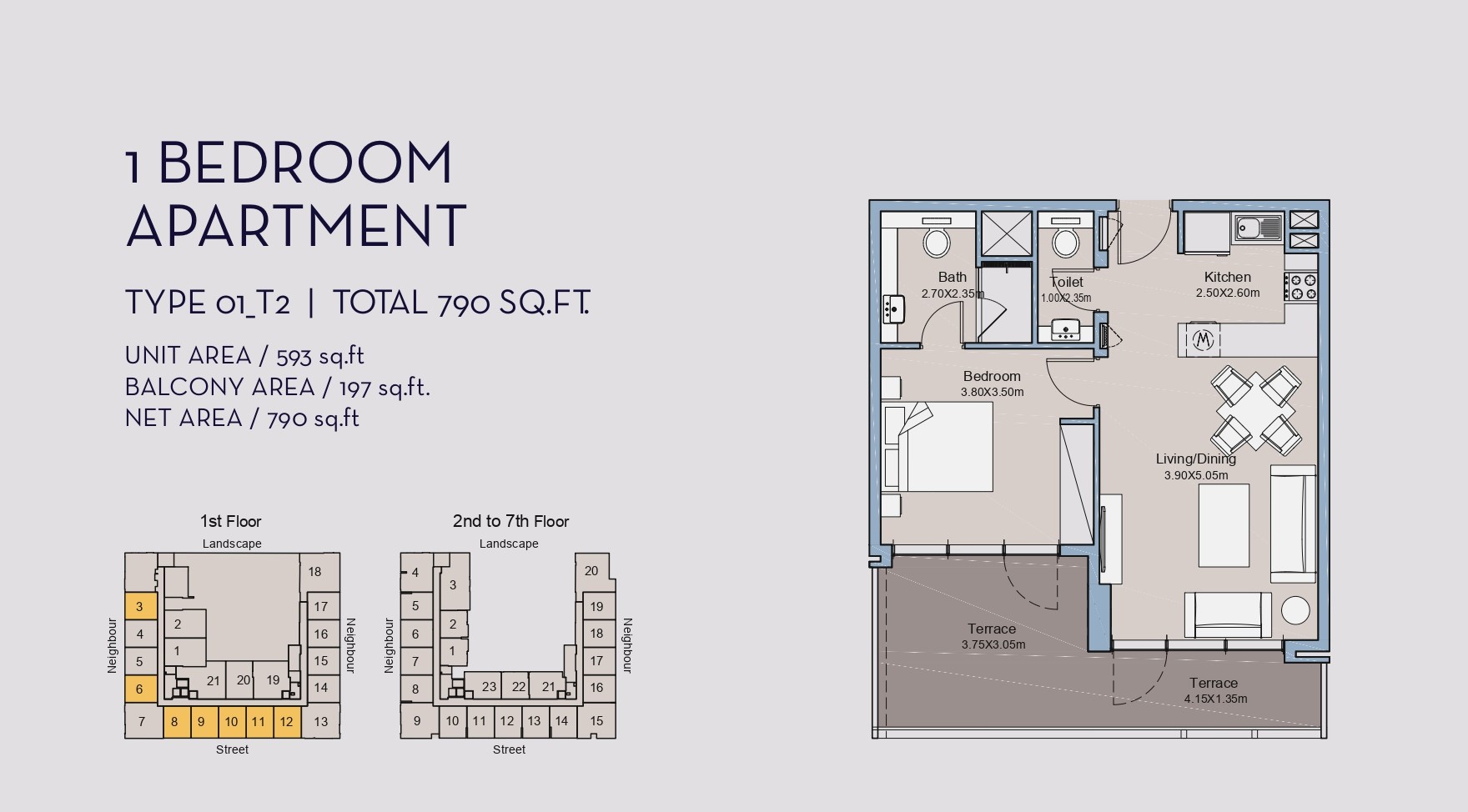 Millennium Talia Residences -1 Bedroom Apartment