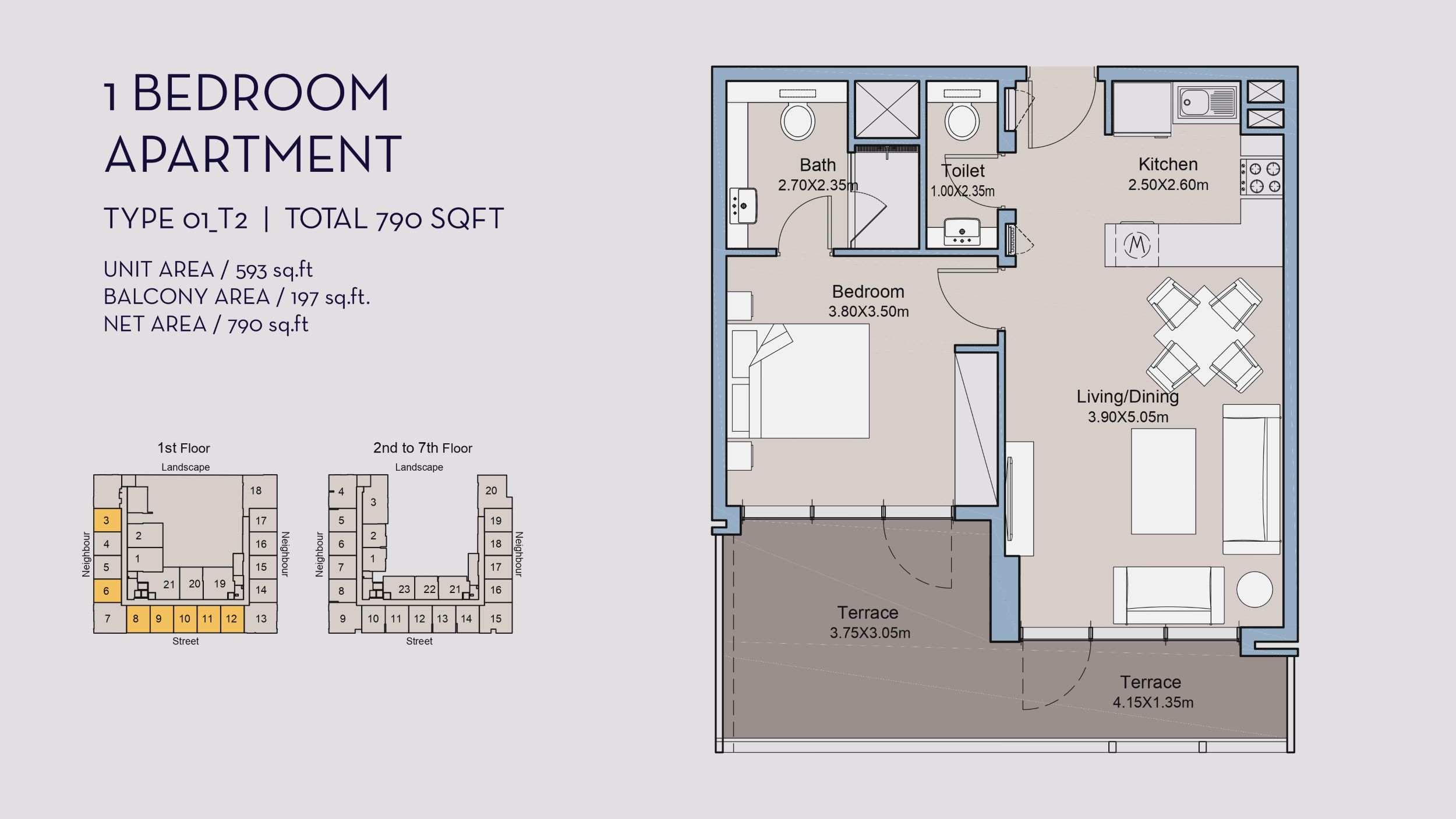 Millennium Talia Residences -1 Bedroom Apartment