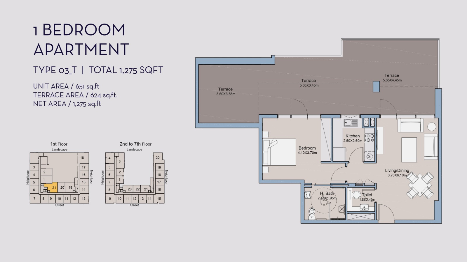 Millennium Talia Residences -1 Bedroom Apartment