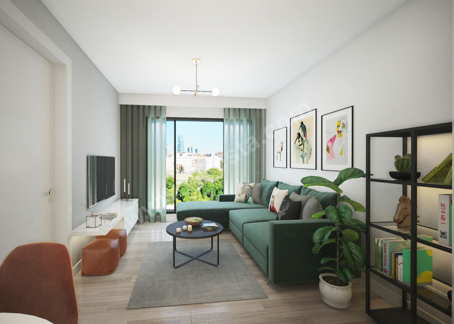 Comfy 1 Bedroom Flat in Levent | Mint Levent Olive