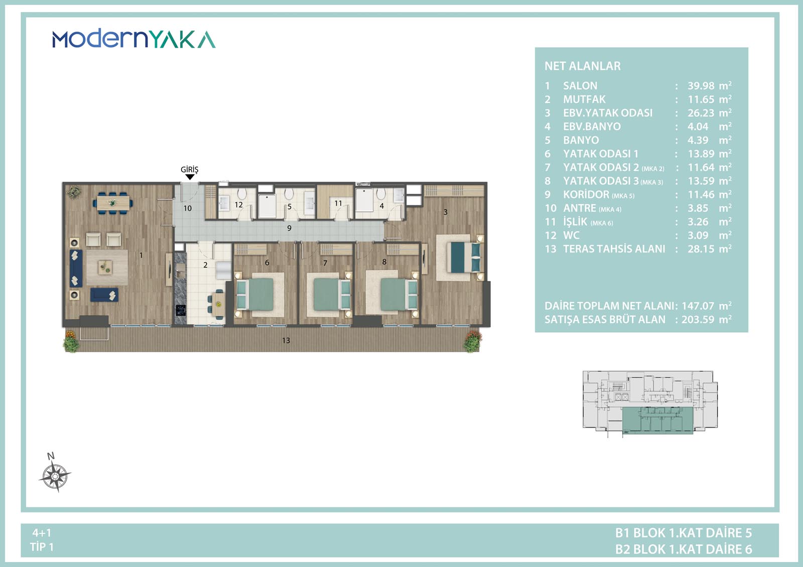 4-комнатная квартира в Авджылар | ModernYaka Ispartakule