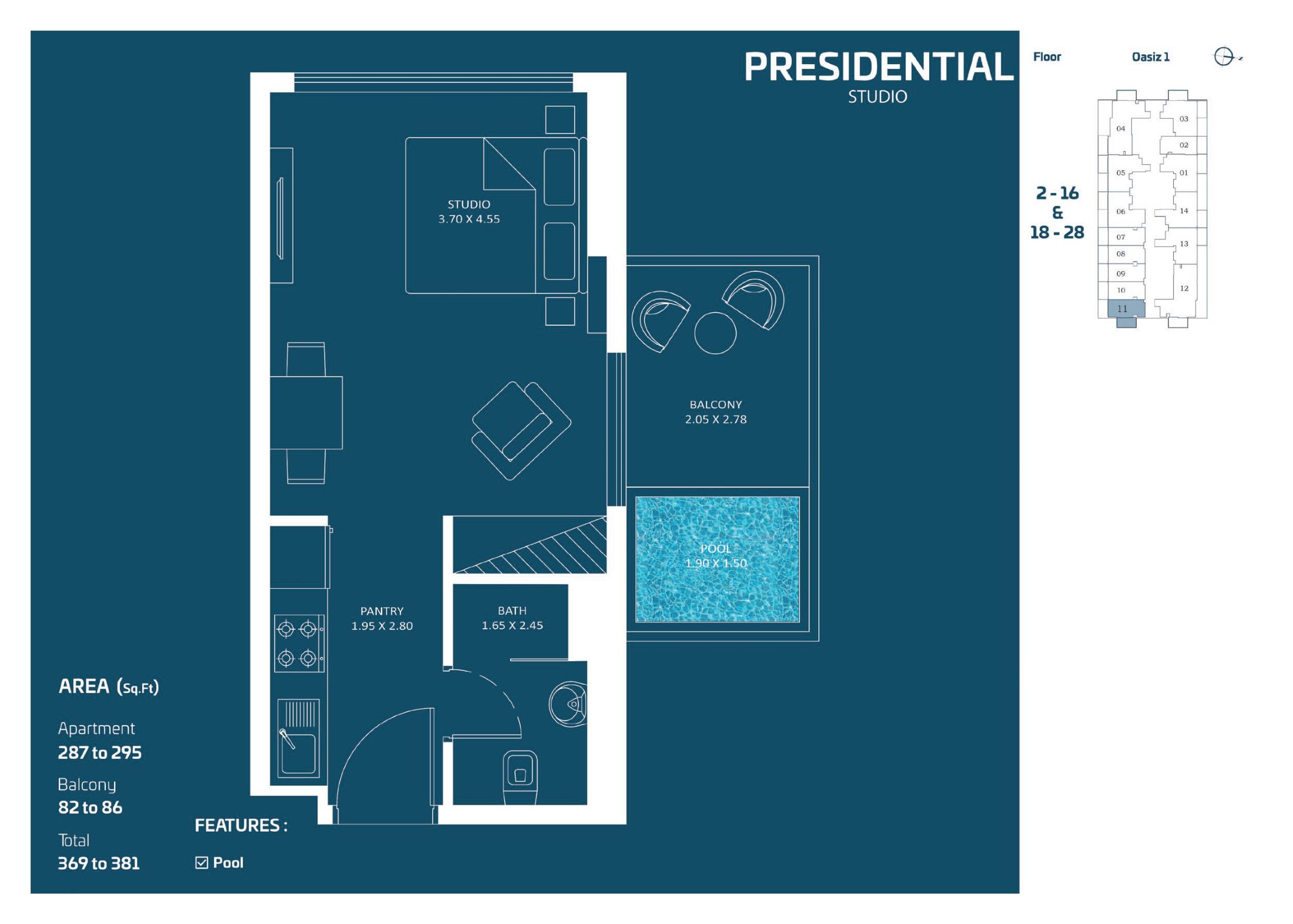 Oasiz by Danube - Presidential Studio