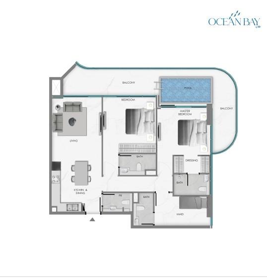 Ocean Bay by Samana - 2 Bedroom Apartment + Maid Room + Pool - Luxury Project in Dubai Islands