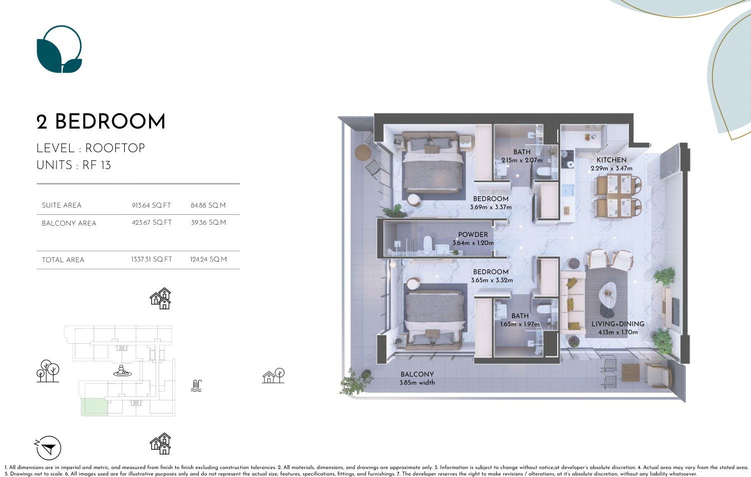 Olivia Residence - 2 Bedroom Apartment