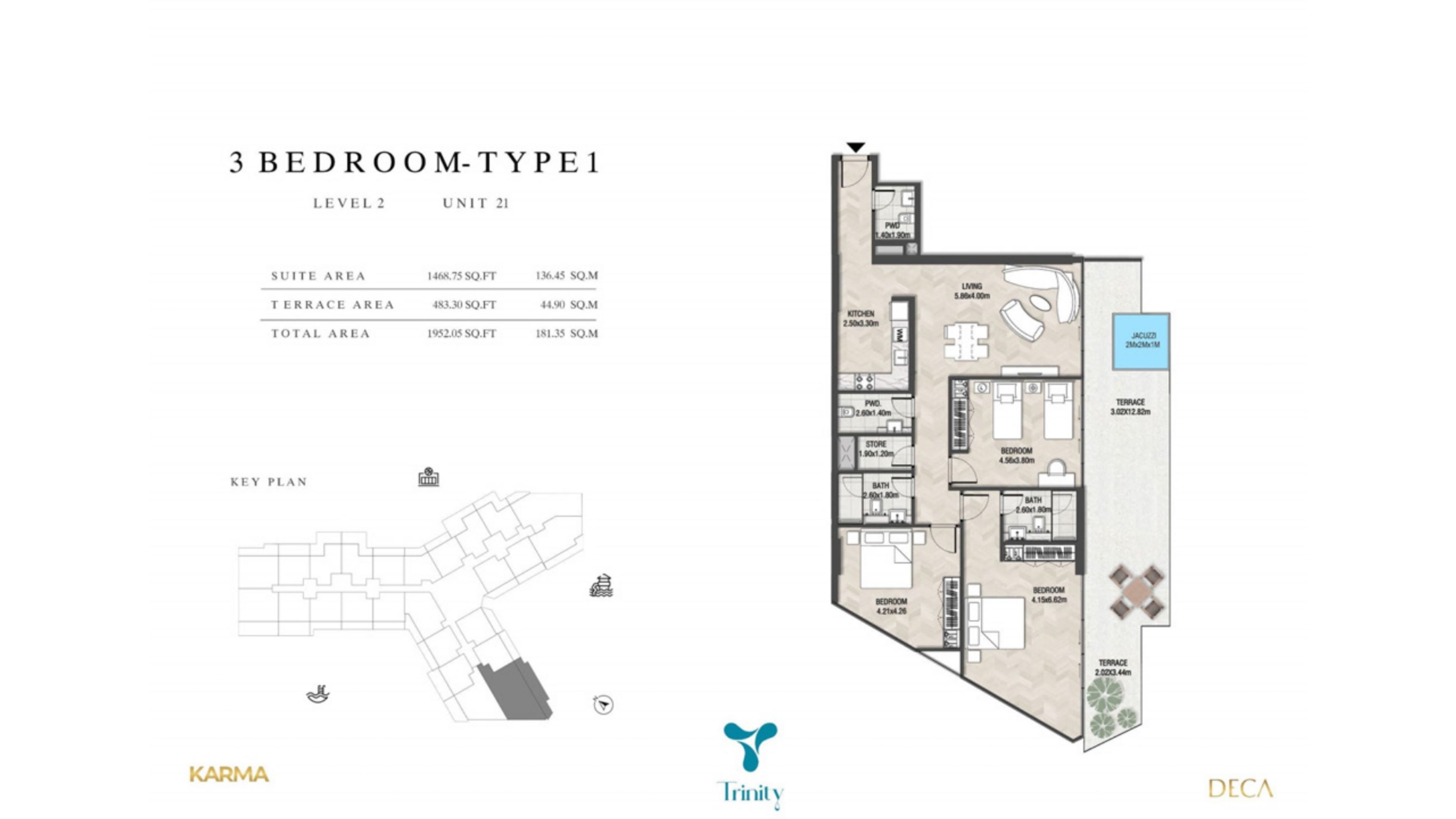 Trinity Residences - 3 Bedroom Apartment