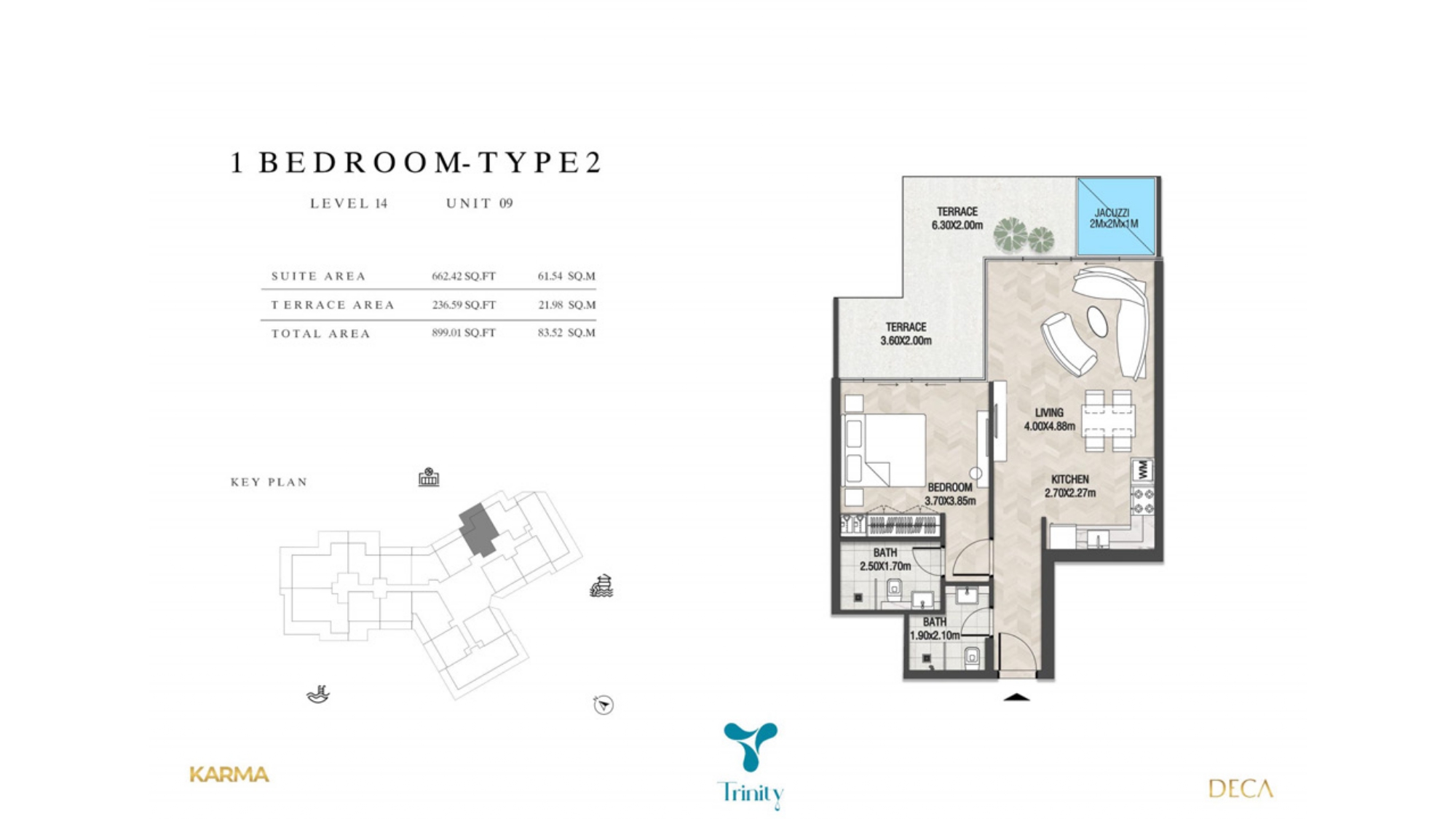 Trinity Residences - 1 Bedroom Apartment