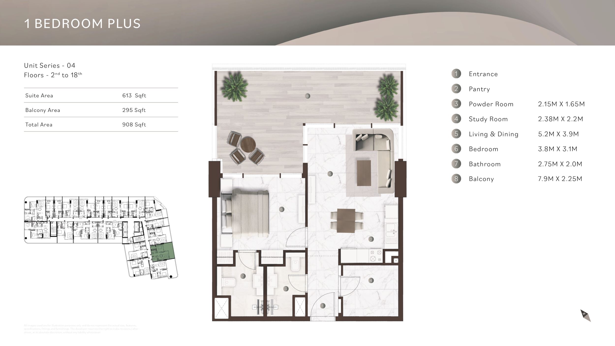 Onda by Kasco -1 Bedroom Plus  Apartment