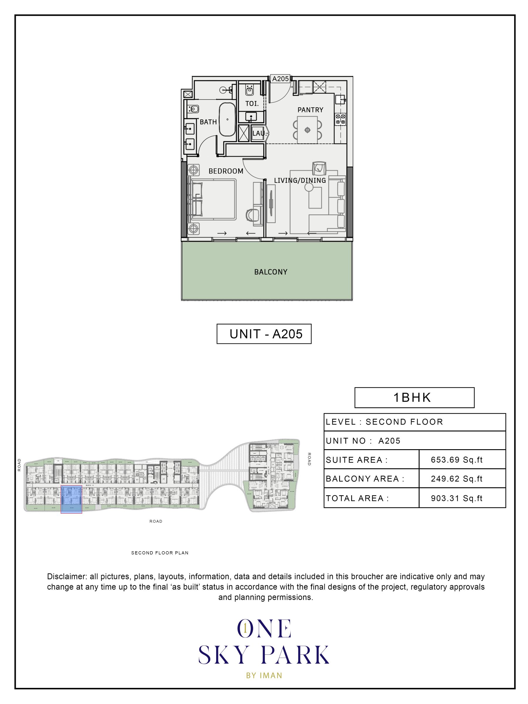 ONE SKY PARK -  1 Bedroom Apartment