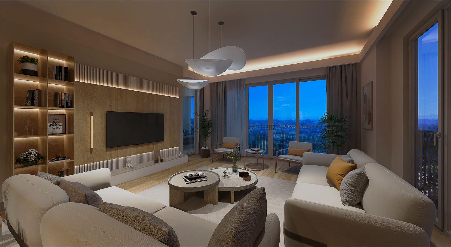 Comfortable Luxury 2+1 Apartment in Özak Duyu Göktürk Project - Suitable for Citizenship