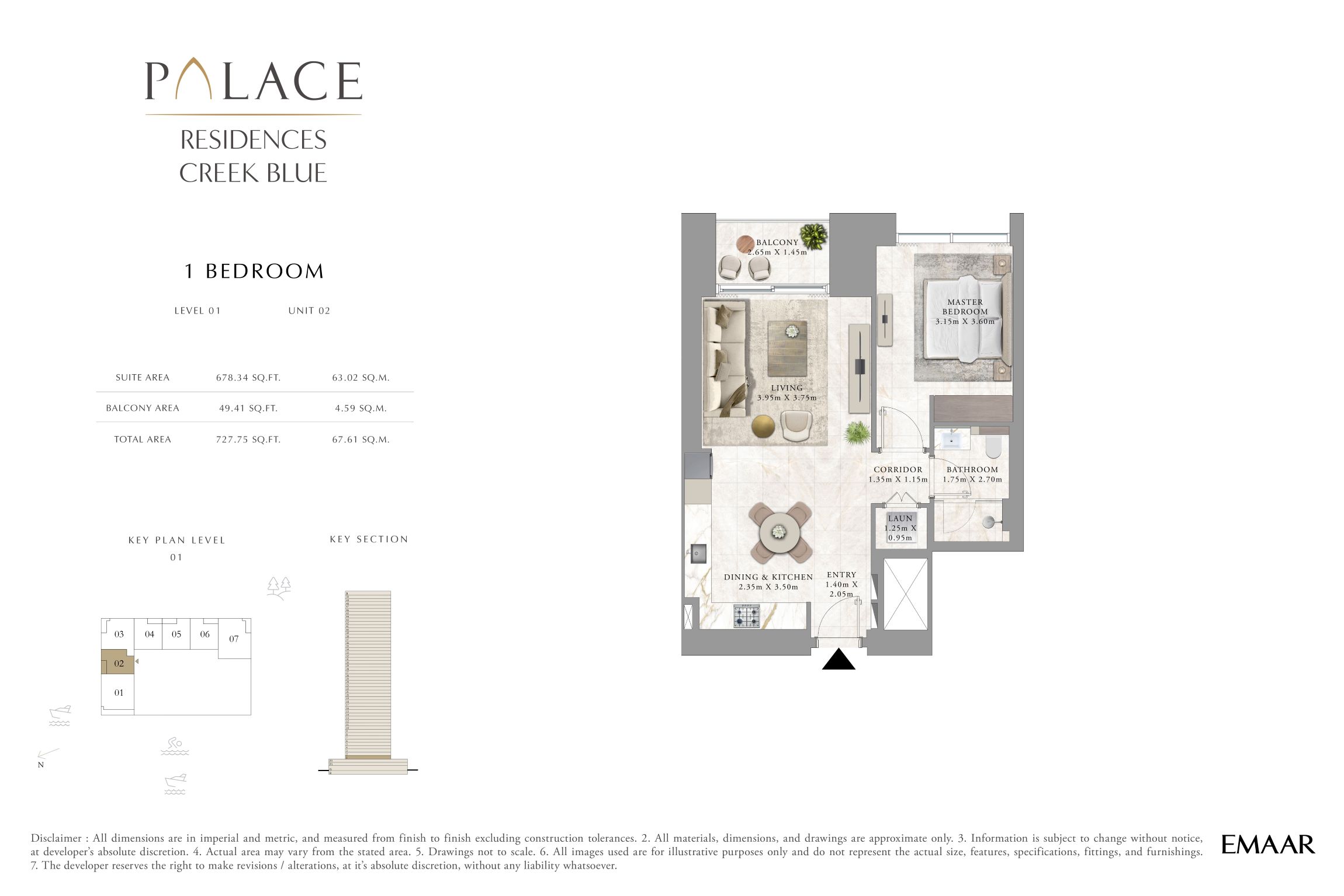 PALACE RESIDENCES AT DUBAI CREEK HARBOUR - 1 Bedroom Residences