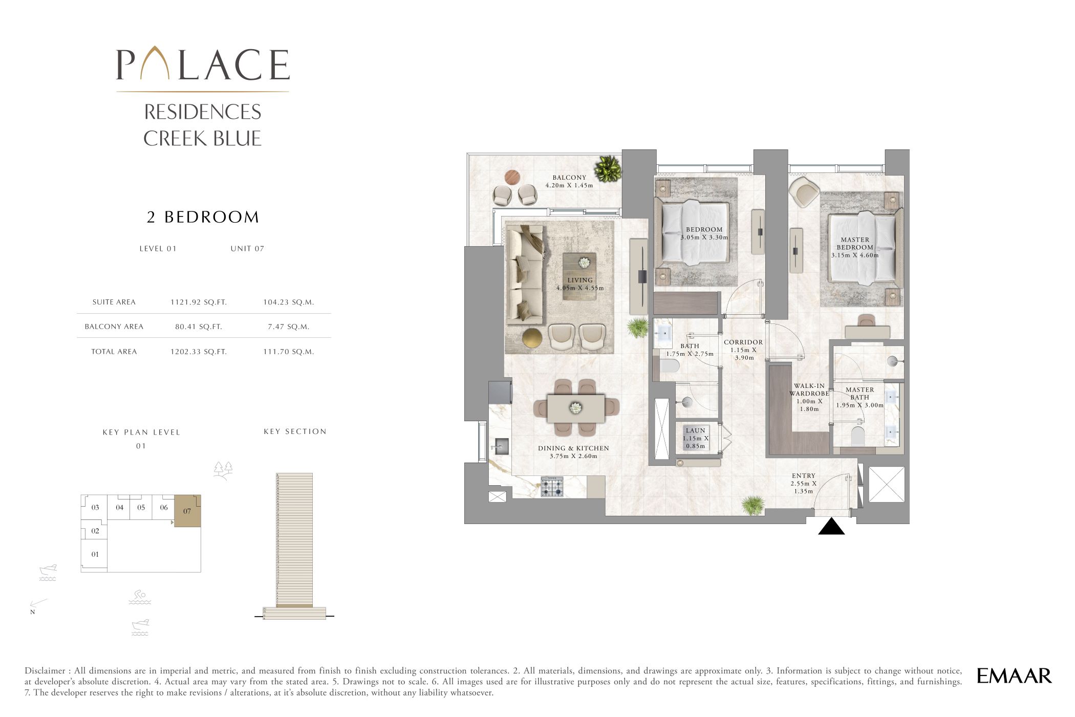 PALACE RESIDENCES AT DUBAI CREEK HARBOUR - 2 Odalı Daire