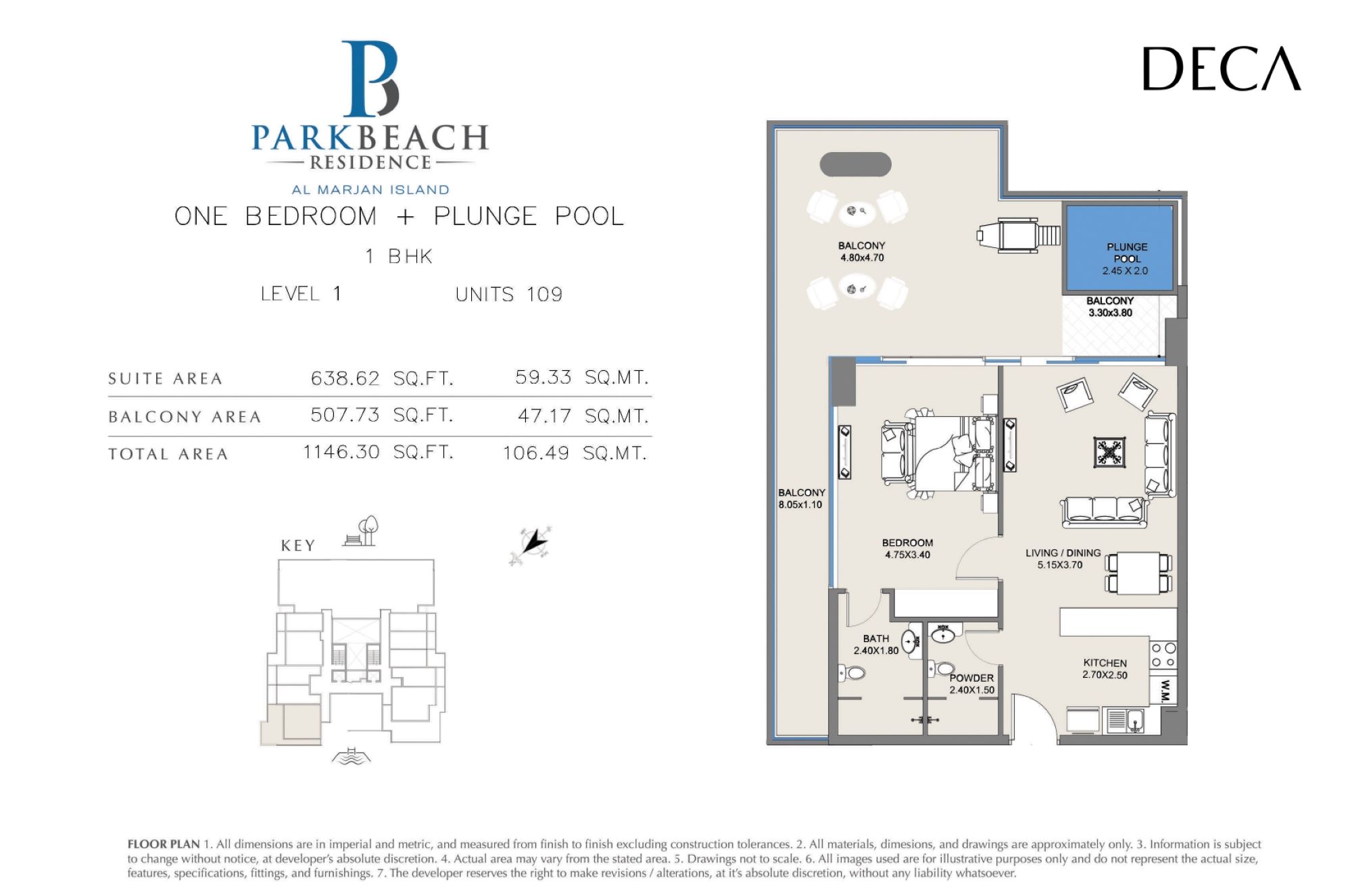 Park Beach II - 1 Bedroom Apartment with Private Pool