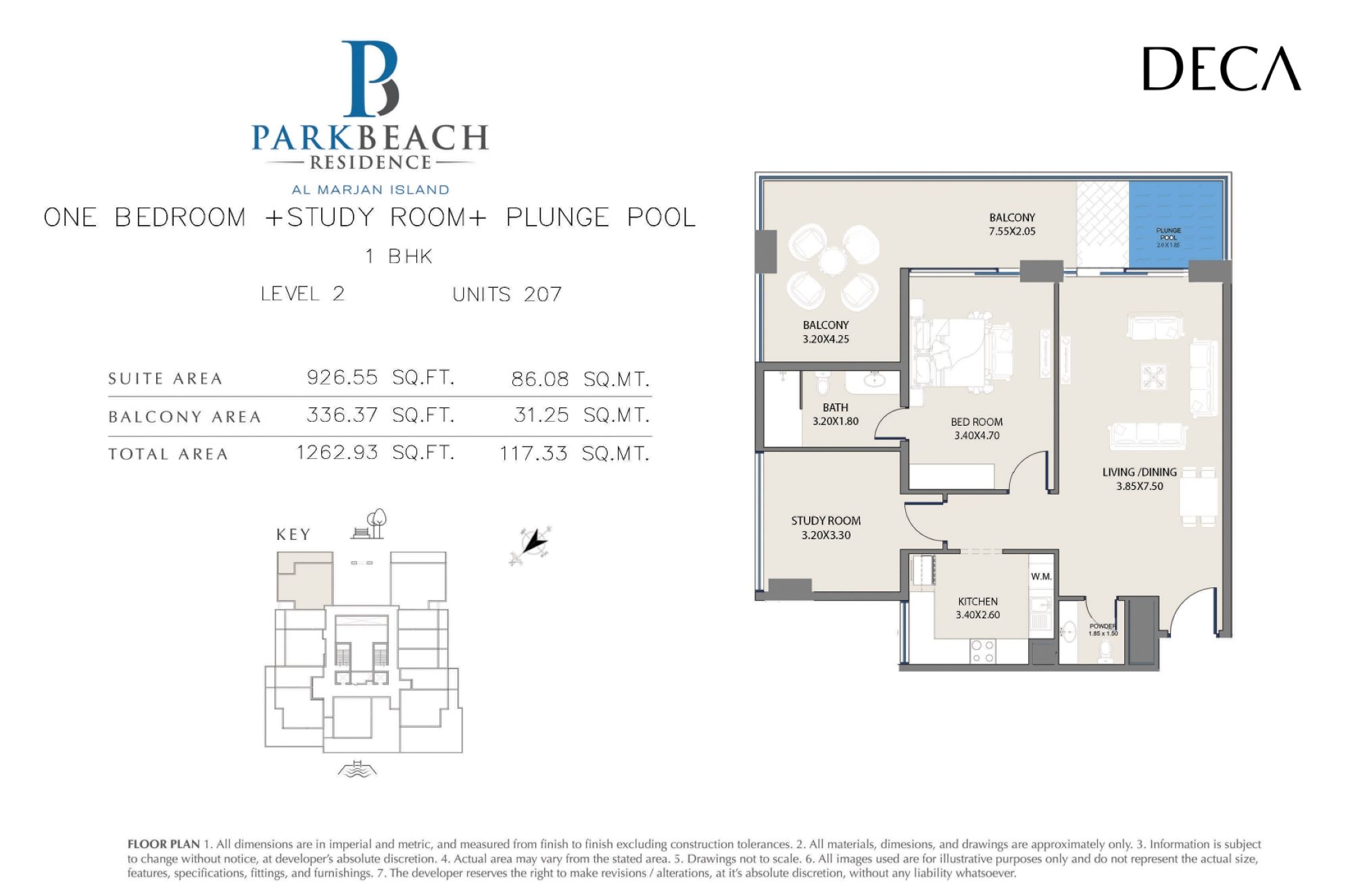 Park Beach II - 1 Bedroom Apartment +Study Room with Private Pool