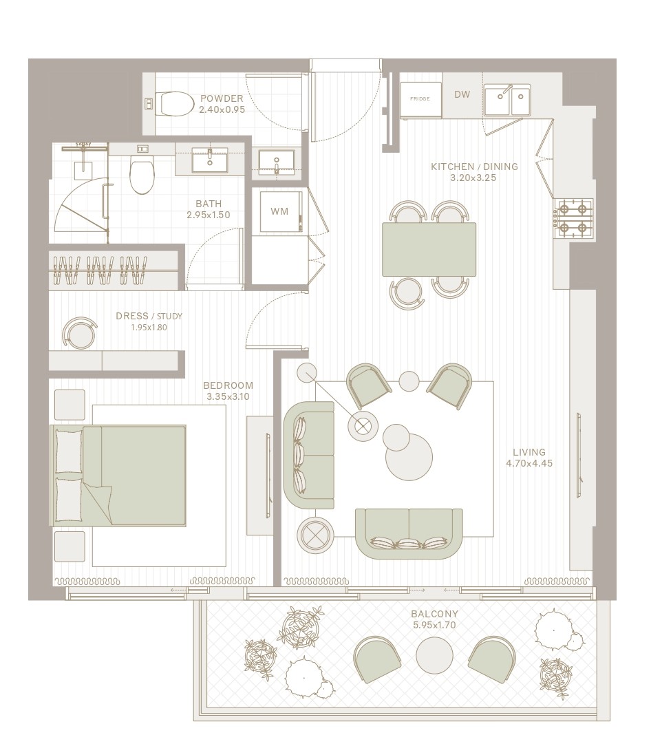 Park Five - 1 Bedroom Apartment