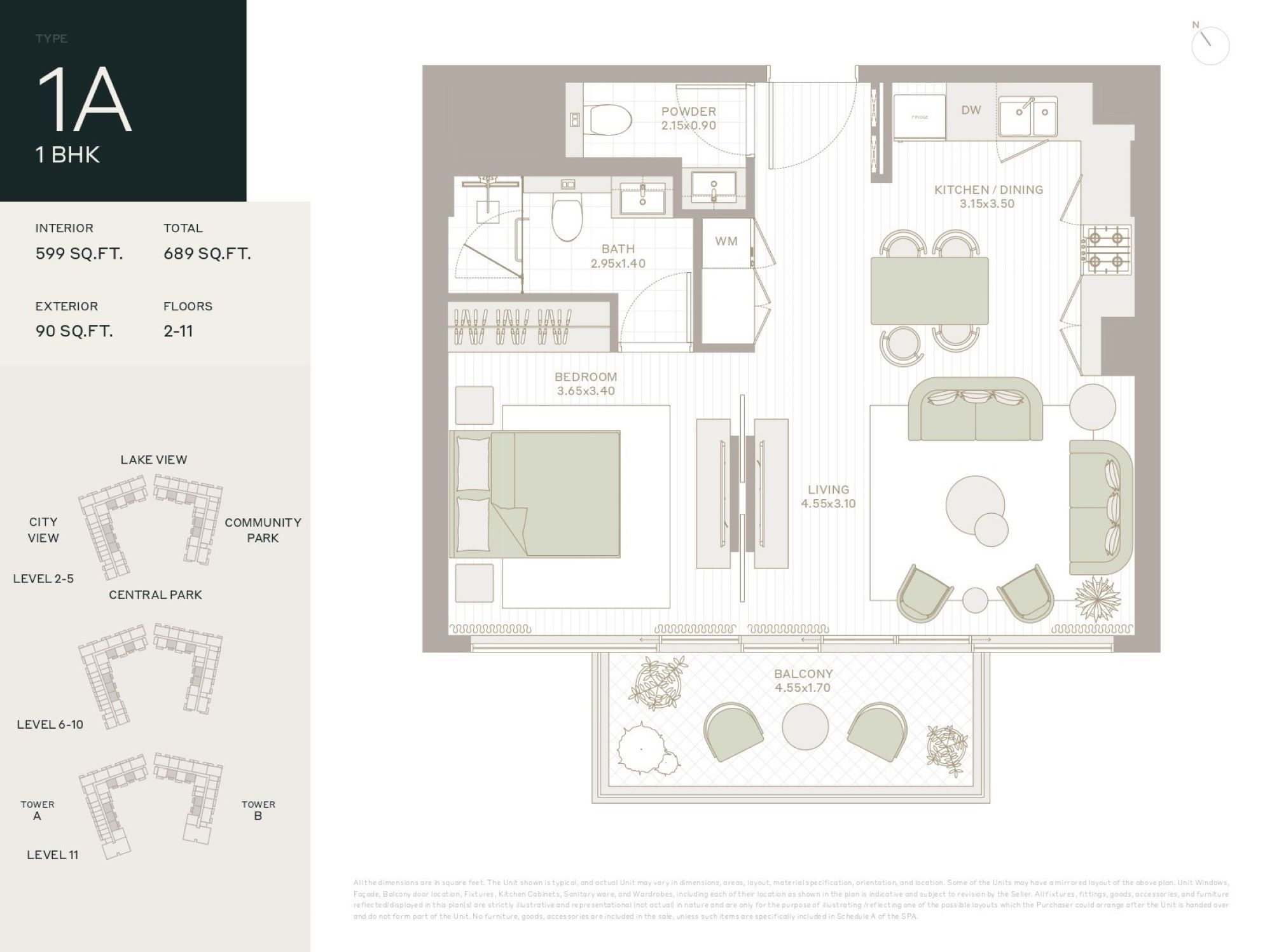 Park Five - 1 Bedroom Apartment