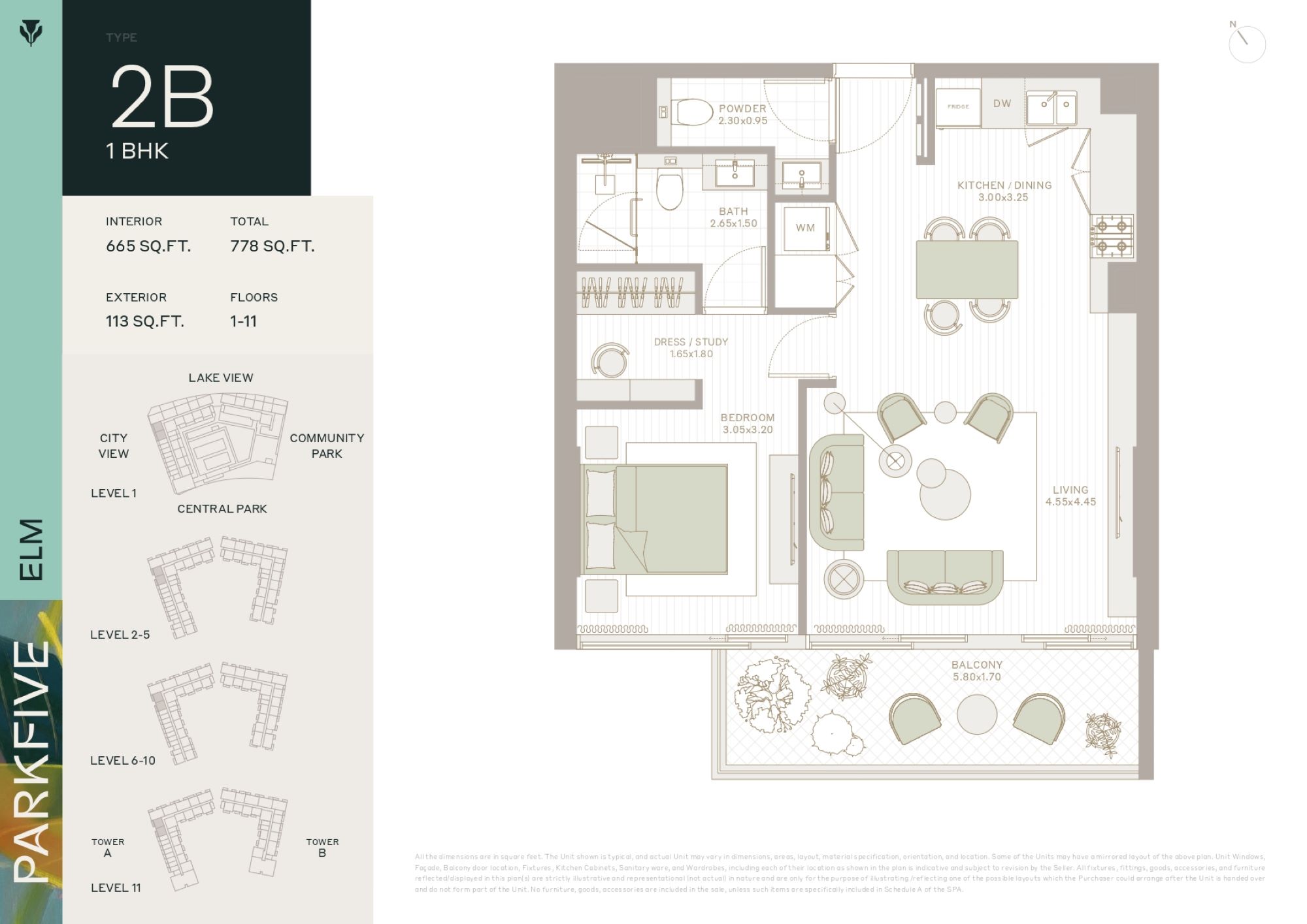 Park Five - 1 Bedroom Apartment