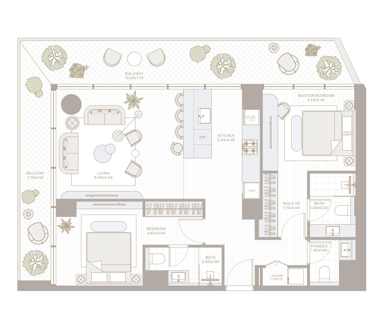 Park Five - 2 Bedroom Apartment