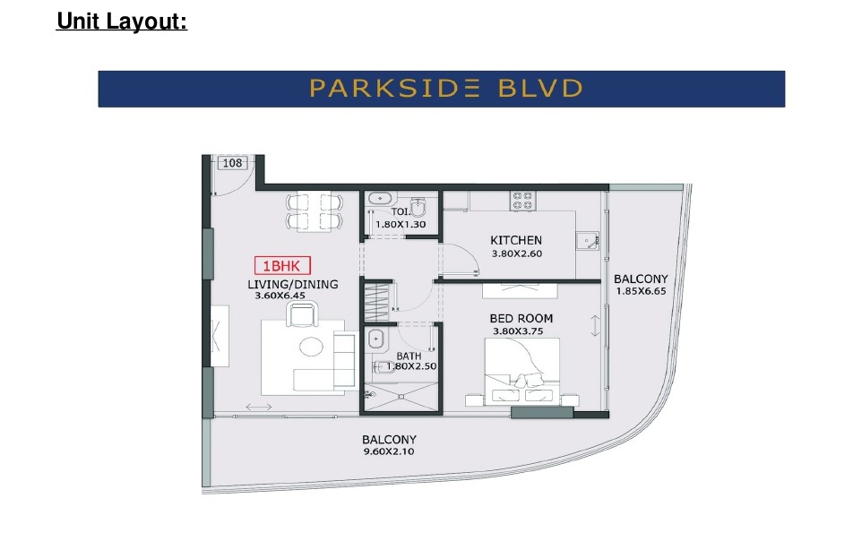 Parkside Boulevard by Tabeer - 1 Bedroom Apartment