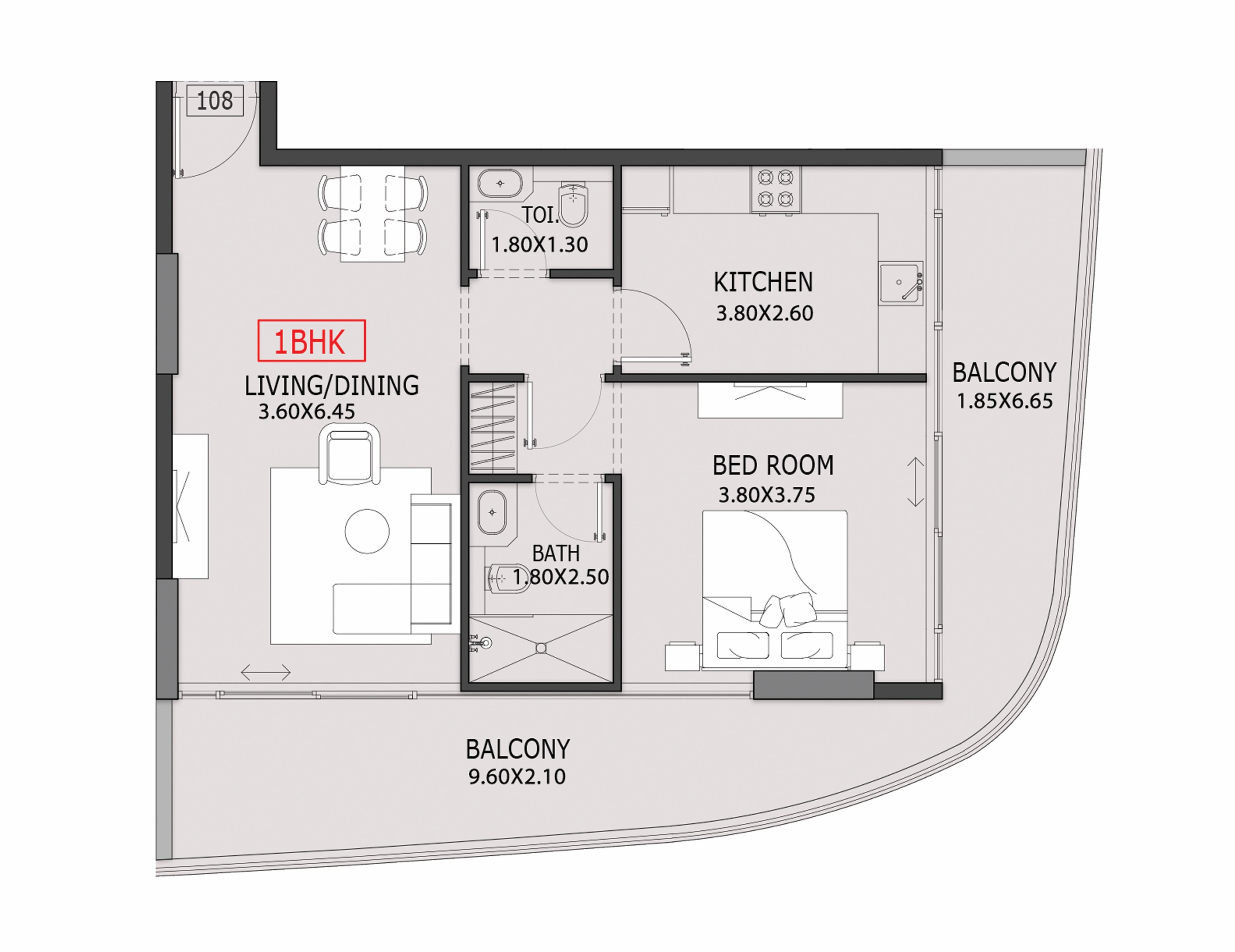 Parkside Boulevard by Tabeer - 1 Bedroom Apartment