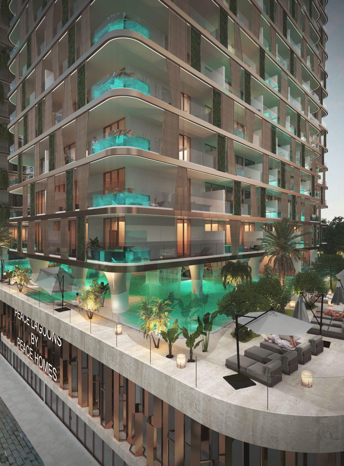 Peace Lagoons by Peace Homes - 1 Bedroom Apartment - Luxury Apartments with Private Pool