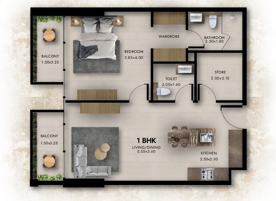 Provenza Residences - 1 Bedroom + Store Room