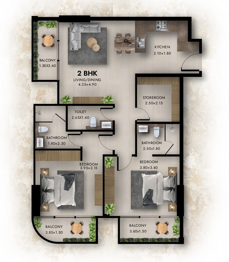 Provenza Residences - 2 Bedroom + Store Room