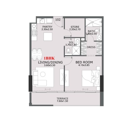 Provenza Residences - 1 Bedroom + Store Room