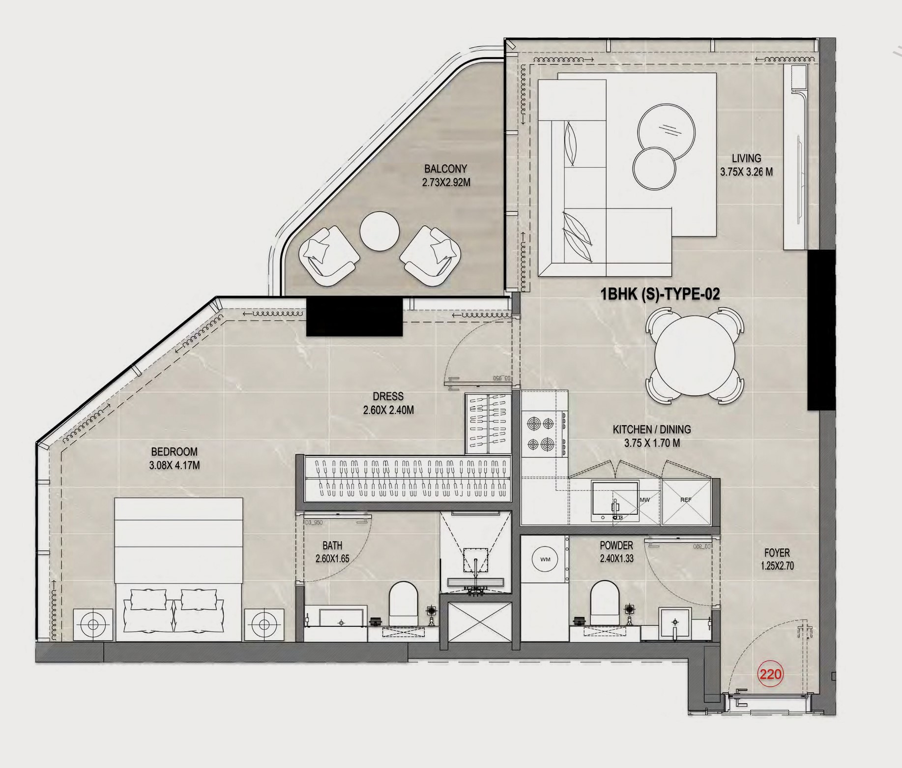 Rabdan Gates - 1 Bedroom Apartment