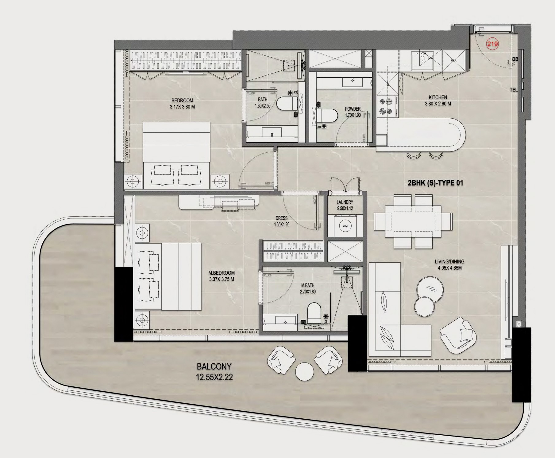 Rabdan Gates - 2 Bedroom Apartment