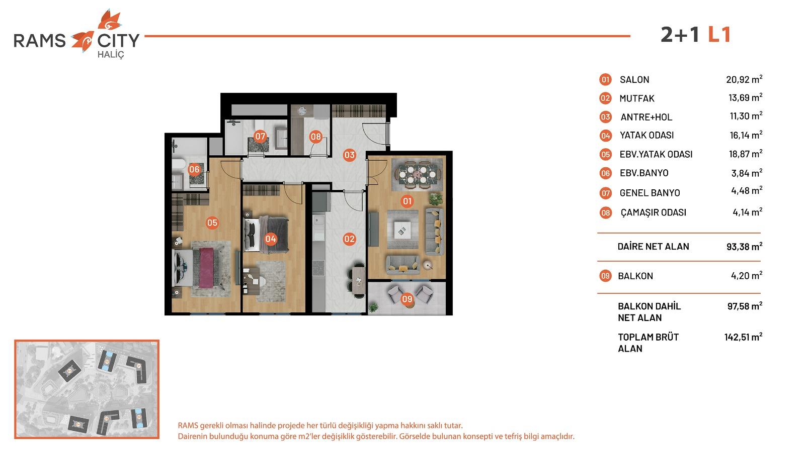 Modern 2+1 Apartment in RAMS City Haliç – Eligible for Citizenship