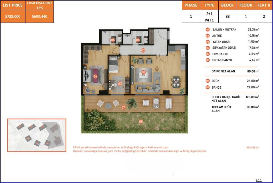 Modern 2+1 Apartment in RAMS City Haliç – Eligible for Citizenship