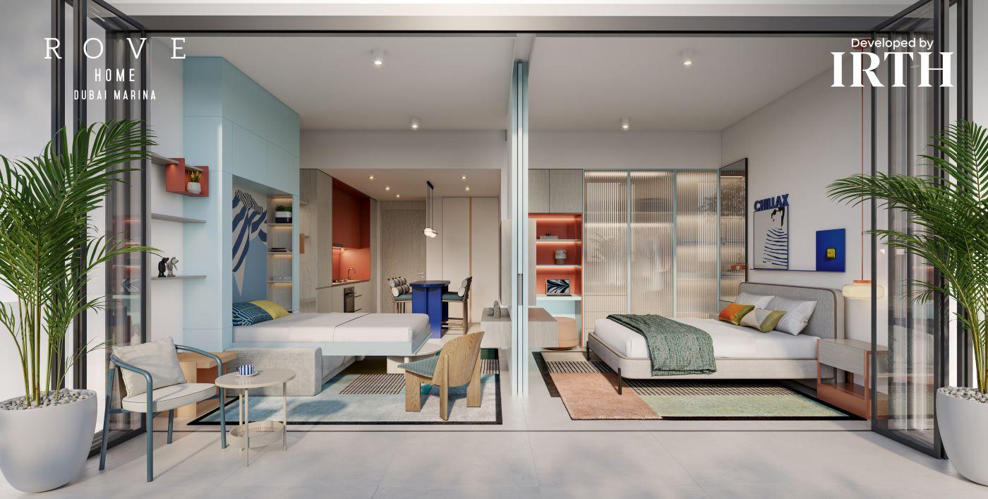 Rove Home Dubai Marina - Studio - Investment Opportunity: Fully Furnished Apartments