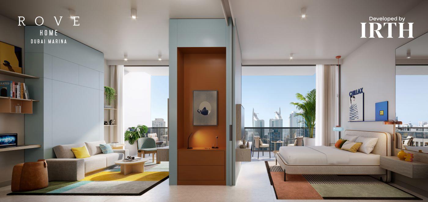 Rove Home Dubai Marina - Studio - Investment Opportunity: Fully Furnished Apartments
