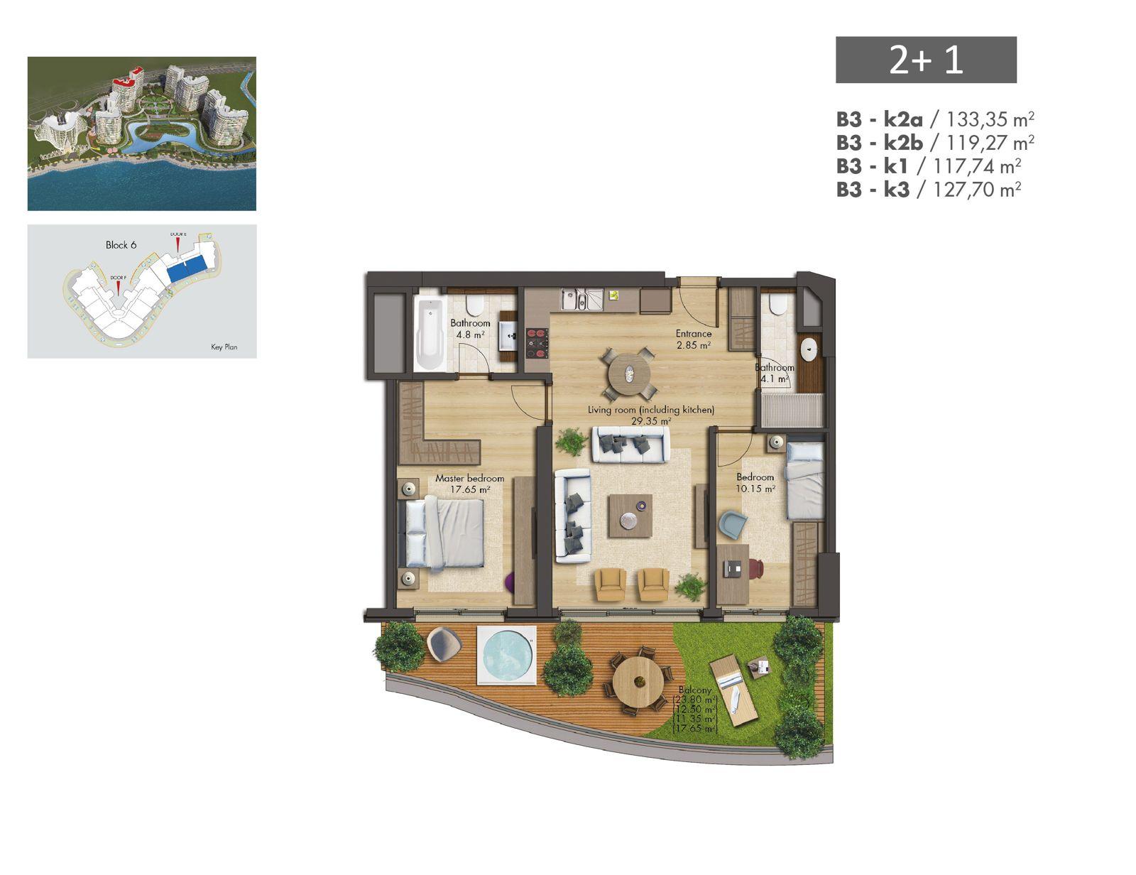 SeaPearl Atakoy: Luxury 2+1 Seafront Apartment - Suitable for Citizenship