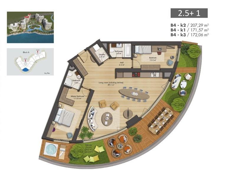 SeaPearl Atakoy: Luxury 2,5+1 Seafront Apartment - Suitable for Citizenship