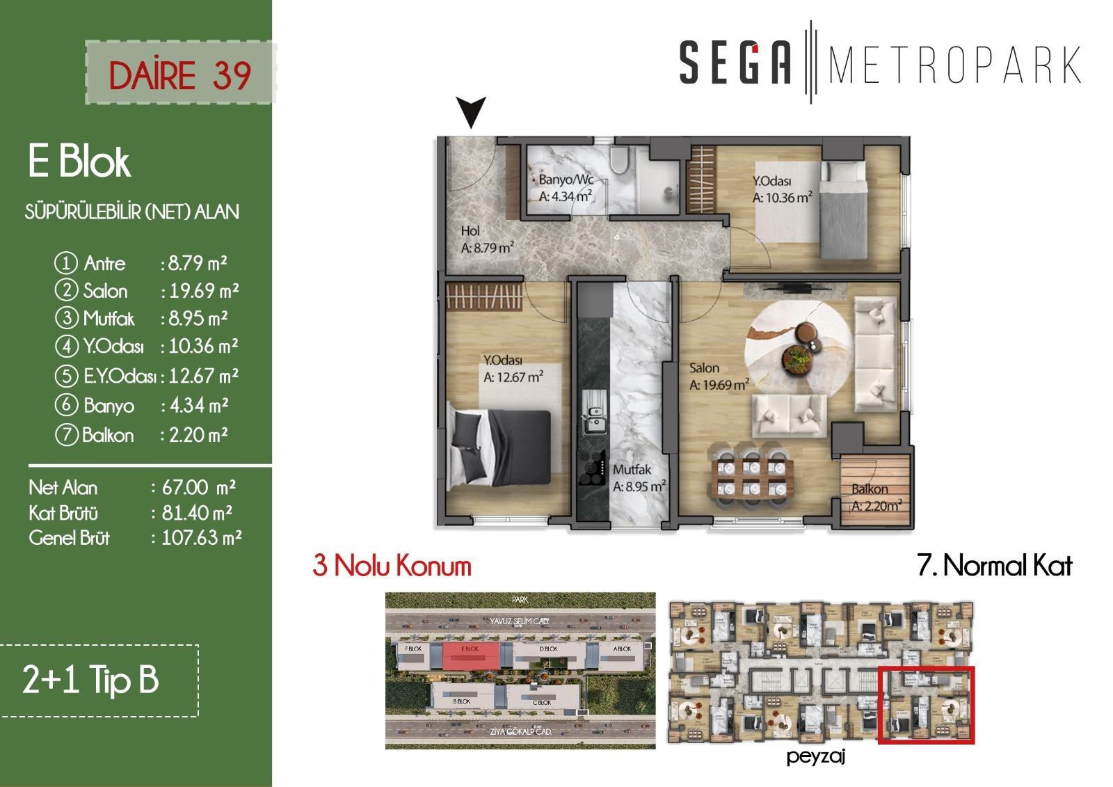 Sega Metropark: 2x Luxury 2+1 Units in Kucukcekmece - Suitable for Citizenship