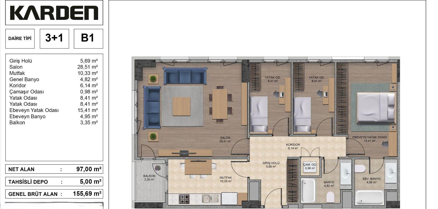 Self Istanbul: Luxury 3+1 & 4+1 Apartments Investment Opportunity - Suitable for Citizenship