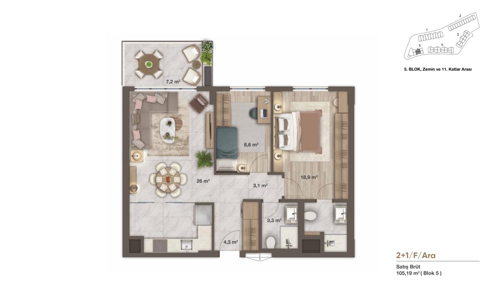 Sinpaş Koru Aura 2+1 Luxury Apartment - Nature Living in Istanbul - Suitable for Citizenship