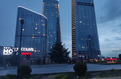 Полностью меблированный офис площадью 135 м2 в Skyland Istanbul, район Левент