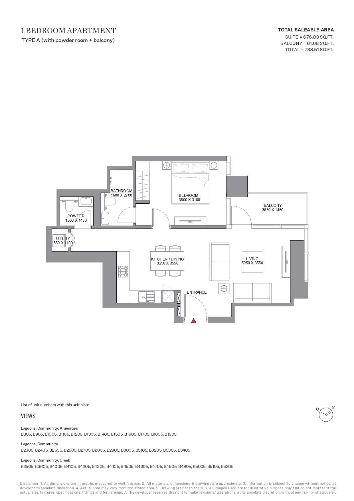 Sobha Hartland 2 -  SKYSCAPE AVENUE - 1,5 Bedroom Apartment