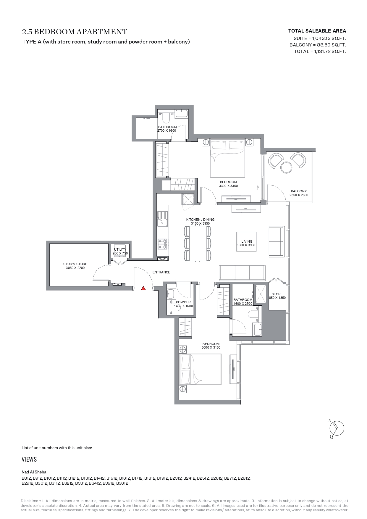 Sobha Hartland 2 -  SKYSCAPE AVENUE - 2,5 Bedroom Apartment