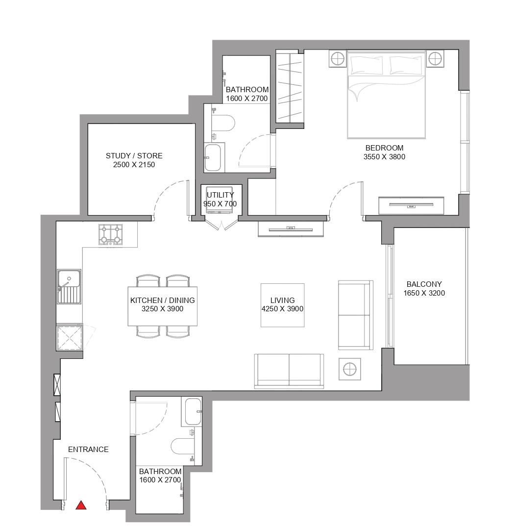 Sobha Skyscape Avenue - 1,5 Bedroom Apartment - Unique Luxury Residences in Sobha Hartland II