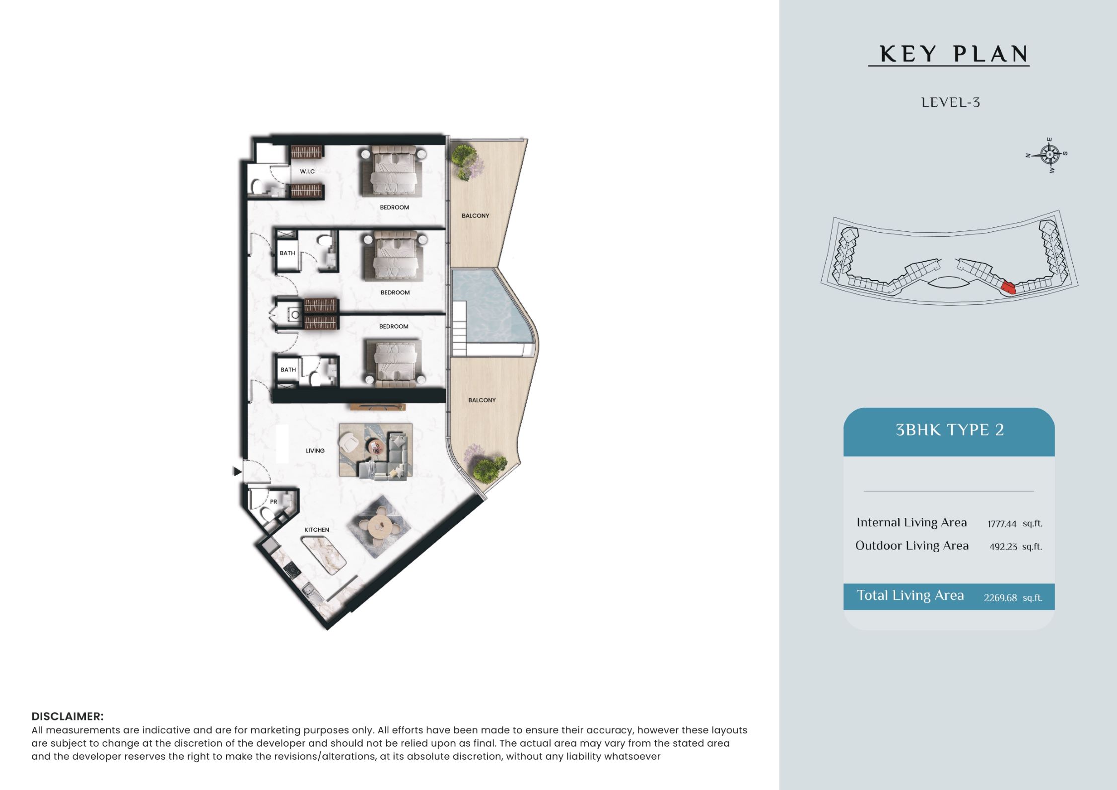 Sora Beach Residences - 3 Odalı Rezidans + Havuzlu