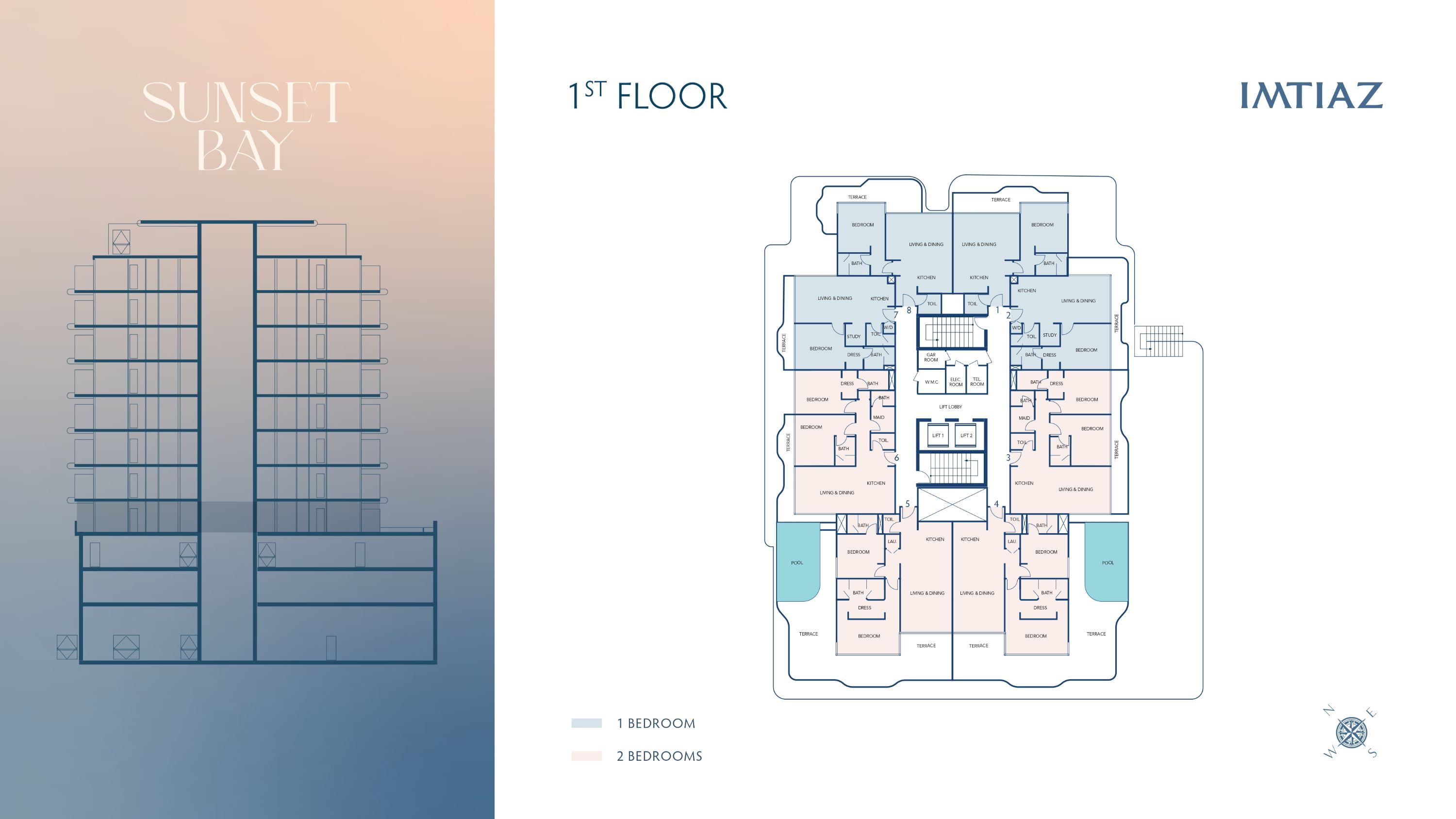 Sunset Bay - 1 Bedroom Apartment + Pool