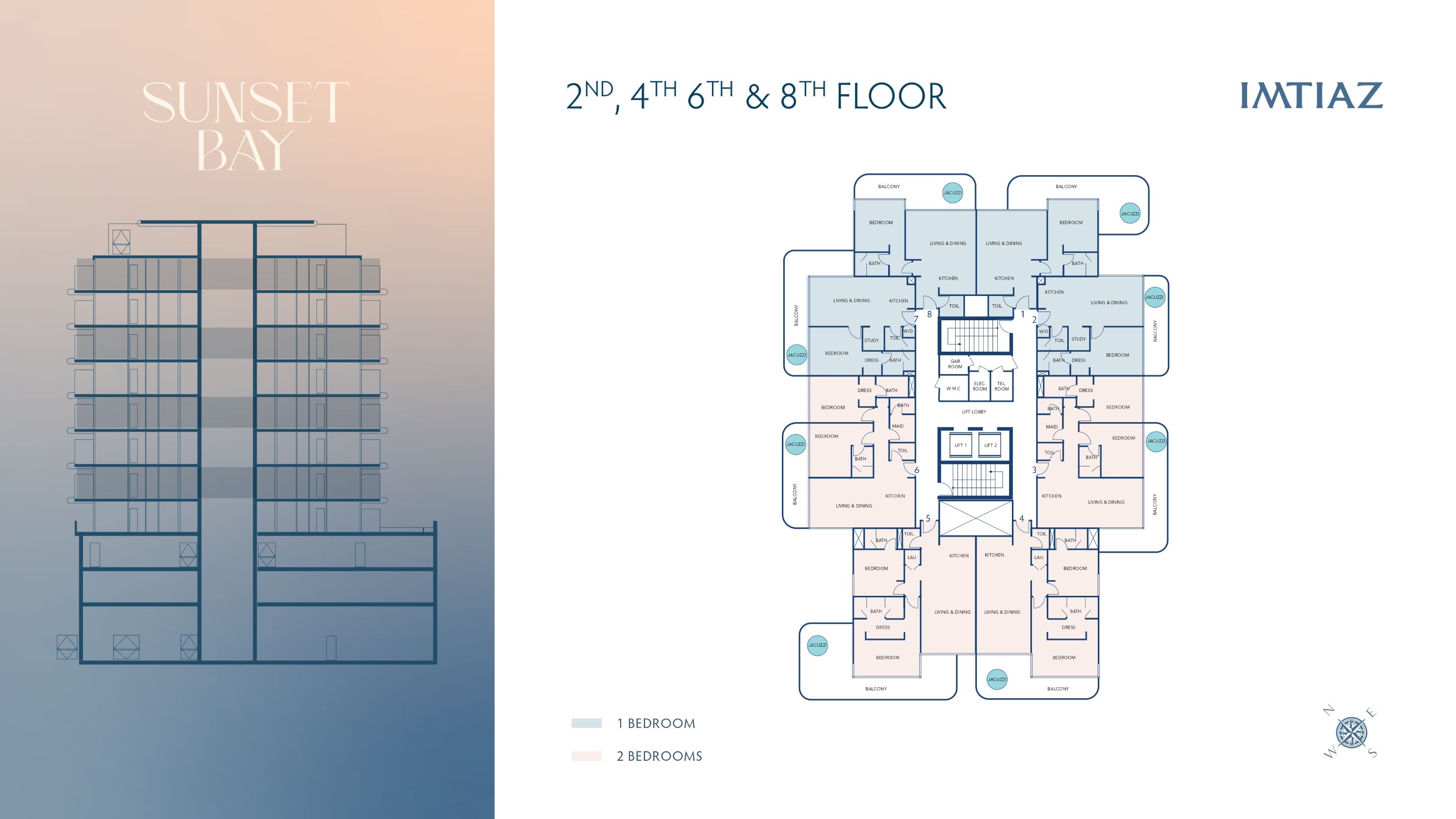 Sunset Bay - 1 Bedroom Apartment + Pool