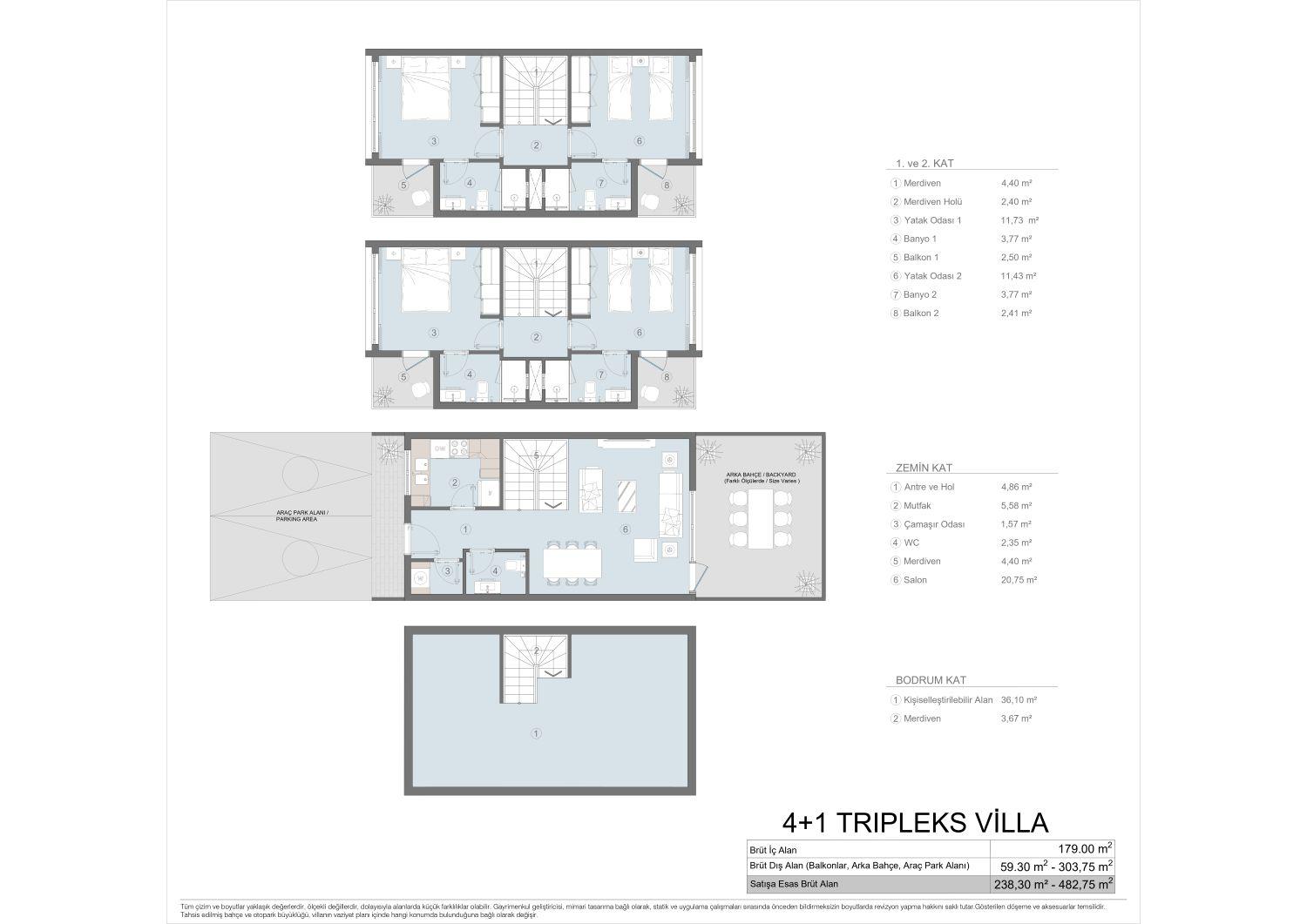 Sylvana Istanbul: Modern Designed 4+1 Triplex Villa - Suitable for Citizenship
