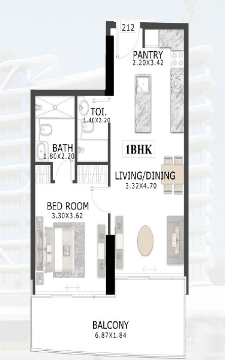 48 Park Side By Tabeer Development - 1 Bedroom Apartment